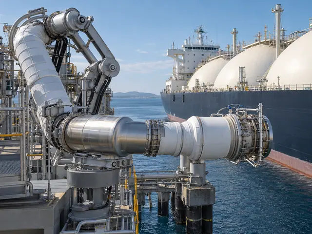 Illustrative insulated LNG transfer equipment at a terminal