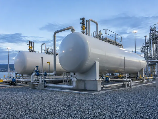 Illustrative horizontal pressurised LPG storage vessels